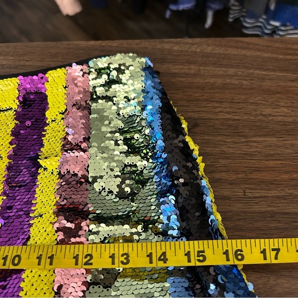 DO+BE Sequin Striped Mini Skirt - Multicolor S - Picture 6 of 8